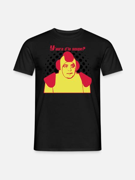 y'aura d'la soupe jacques villeret - T-shirt homme - noir