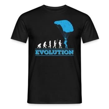 Evolution Skydiving - Skydiver - T-shirt homme - noir - Devant - AI Model Male 178 light (178cm)