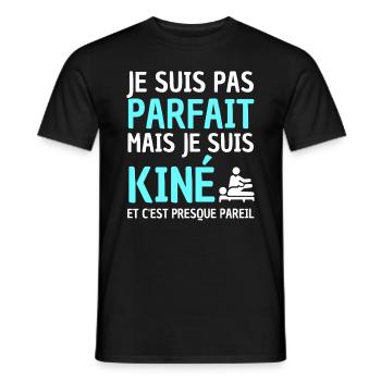 kiné homme parfait - T-shirt homme - noir - Devant - AI Model Male 178 light (178cm)