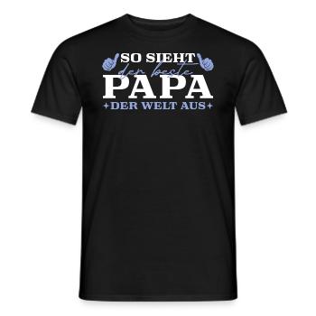Bester Papa der Welt Vatertag - Männer T-Shirt - Schwarz - Vorne - AI Model Male 178 light (178cm)
