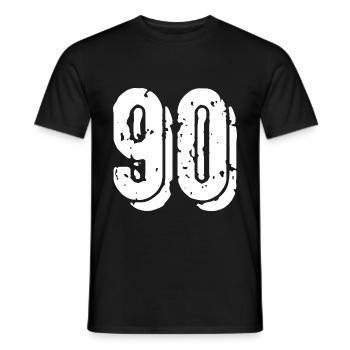 90 Zahl Trikot - Männer T-Shirt - Schwarz - Vorne - AI Model Male 178 light (178cm)