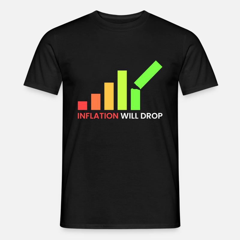 die Inflation wird sinken - Männer T-Shirt - Schwarz