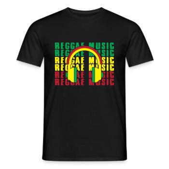 Reggae Music Rastafari Jamaïque - T-shirt homme - noir - Devant - AI Model Male 178 light (178cm)
