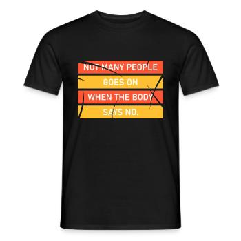 DON'T GIVE UP - Men's T-Shirt - black - Front - AI Model Male 178 light (178cm)