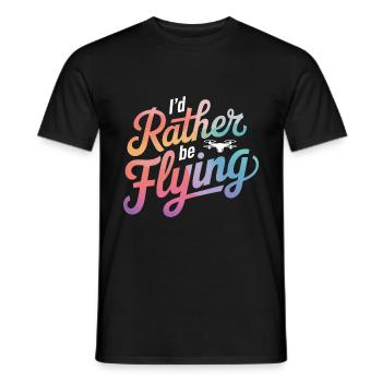 Dronen Pilot Quadrocopter Drone - Männer T-Shirt - Schwarz - Vorne - AI Model Male 178 light (178cm)
