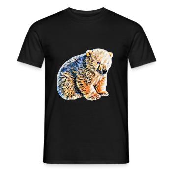 Icebear - Men's T-Shirt - black - Front - AI Model Male 178 light (178cm)