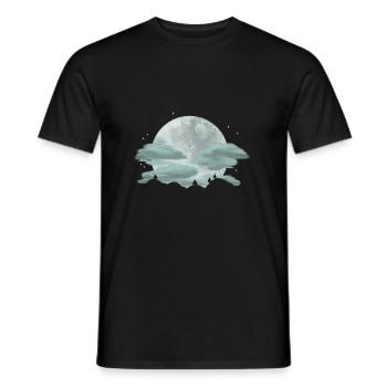 Full moon night - Men's T-Shirt - black - Front - AI Model Male 178 light (178cm)
