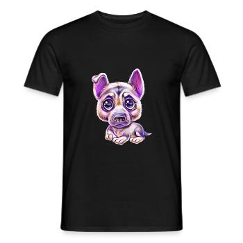German Shepherd - Men's T-Shirt - black - Front - AI Model Male 178 light (178cm)
