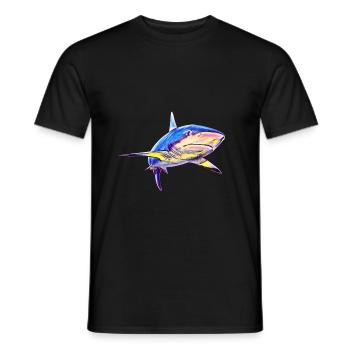 Requin - T-shirt homme - noir - Devant - AI Model Male 178 light (178cm)