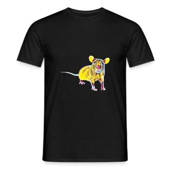 Rat - T-shirt homme - noir - Devant - AI Model Male 178 light (178cm)