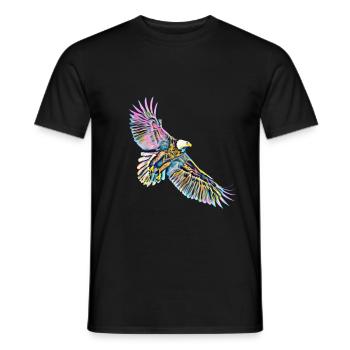 Adler - Männer T-Shirt - Schwarz - Vorne - AI Model Male 178 light (178cm)