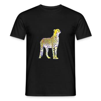 cheetah - Men's T-Shirt - black - Front - AI Model Male 178 light (178cm)
