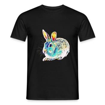Lapin - T-shirt homme - noir - Devant - AI Model Male 178 light (178cm)
