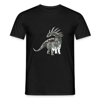 dinosaur - Men's T-Shirt - black - Front - AI Model Male 178 light (178cm)