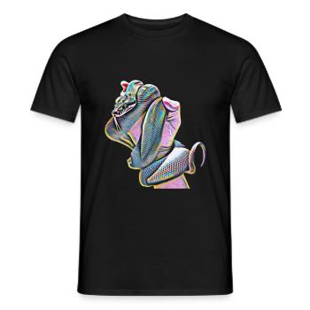 Schlange - Männer T-Shirt - Schwarz - Vorne - AI Model Male 178 light (178cm)