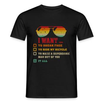 Funny Biker Gift - Pour tous les cyclistes - T-shirt homme - noir - Devant - AI Model Male 178 light (178cm)