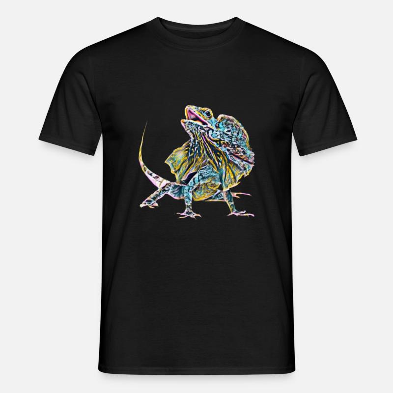 Kragenechse - Männer T-Shirt - Schwarz