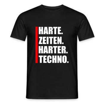 Techno Rave - Männer T-Shirt - Schwarz - Vorne - AI Model Male 178 light (178cm)