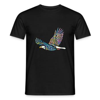 Adler - Männer T-Shirt - Schwarz - Vorne - AI Model Male 178 light (178cm)