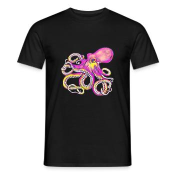 Octopus - Männer T-Shirt - Schwarz - Vorne - AI Model Male 178 light (178cm)