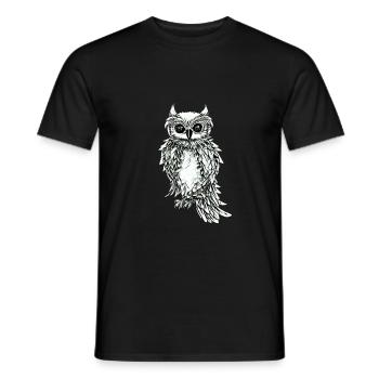 Chouette - T-shirt homme - noir - Devant - AI Model Male 178 light (178cm)
