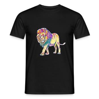 Lion - T-shirt homme - noir - Devant - AI Model Male 178 light (178cm)