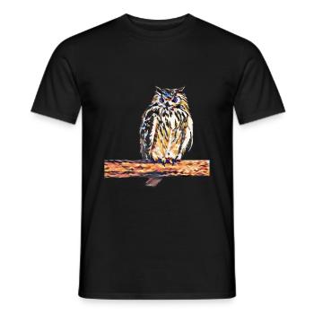 Chouette - T-shirt homme - noir - Devant - AI Model Male 178 light (178cm)