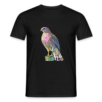 Faucon - T-shirt homme - noir - Devant - AI Model Male 178 light (178cm)