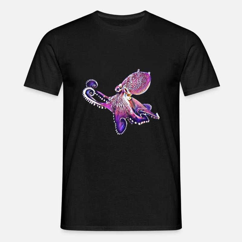 Octopus - Männer T-Shirt - Schwarz