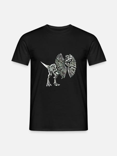 Dilophosaurus - Männer T-Shirt - Schwarz