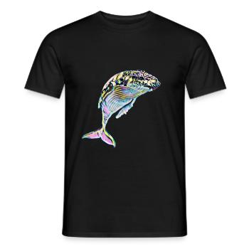 baleine - T-shirt homme - noir - Devant - AI Model Male 178 light (178cm)