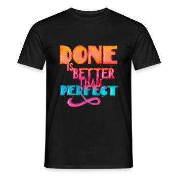 C'est mieux que parfait: un dicton sympa - T-shirt homme - noir - Devant - AI Model Male 178 light (178cm)