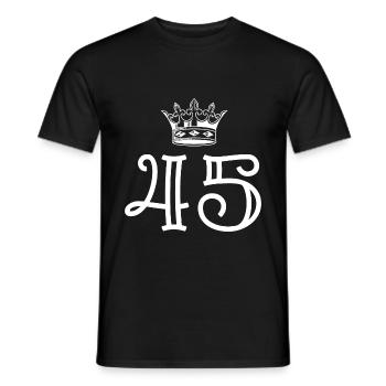 45 Zahl Krone - Männer T-Shirt - Schwarz - Vorne - AI Model Male 178 light (178cm)