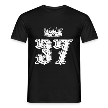 37 Couronne numérique - T-shirt homme - noir - Devant - AI Model Male 178 light (178cm)