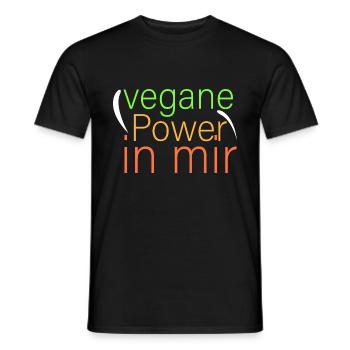 vegane Power in mir - Männer T-Shirt - Schwarz - Vorne - AI Model Male 178 light (178cm)
