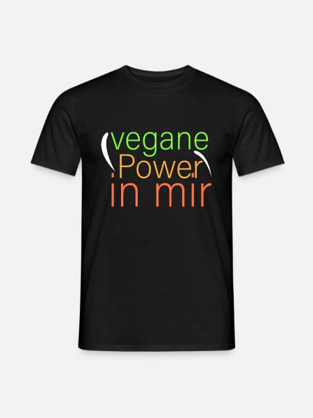 vegane Power in mir - Männer T-Shirt - Schwarz