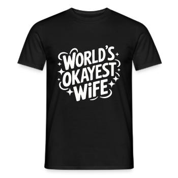 Femme Épouse Partenaire Famille Marié - T-shirt homme - noir - Devant - AI Model Male 178 light (178cm)