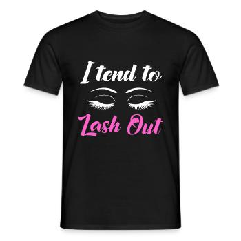 Cosmetics Make-up Beautician - Men's T-Shirt - black - Front - AI Model Male 178 light (178cm)