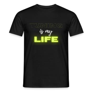 Tuning is my life - Men's T-Shirt - black - Front - AI Model Male 178 light (178cm)