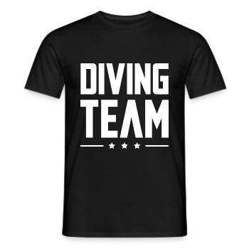 Diving Team - Men's T-Shirt - black - Front - AI Model Male 178 light (178cm)
