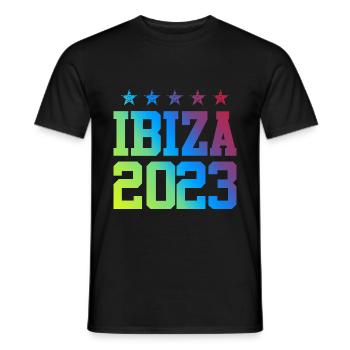 Ibiza 2023 - T-shirt homme - noir - Devant - AI Model Male 178 light (178cm)