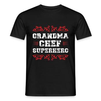 Mamie Chef Super-héroïne - T-shirt homme - noir - Devant - AI Model Male 178 light (178cm)