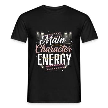 Main character energy - Men's T-Shirt - black - Front - AI Model Male 178 light (178cm)