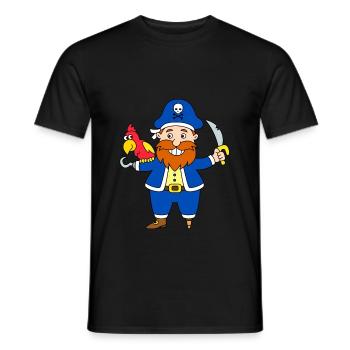 Pirate for children - Men's T-Shirt - black - Front - AI Model Male 178 light (178cm)