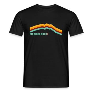 Marmolada Dolomites Dolomiti 3343 South Tyrol Hiking - Men's T-Shirt - black - Front - AI Model Male 178 light (178cm)