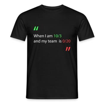 When I'm in the lead against my team - Men's T-Shirt - black - Front - AI Model Male 178 light (178cm)
