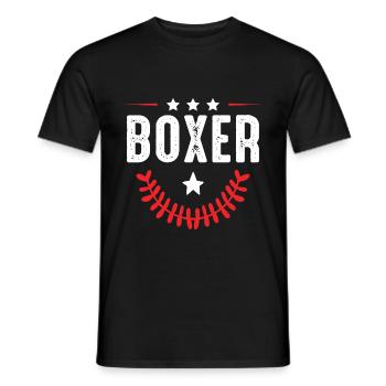 Boxer Boxen Sport - Männer T-Shirt - Schwarz - Vorne - AI Model Male 178 light (178cm)
