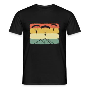 Parapente Montagne Parapente - T-shirt homme - noir - Devant - AI Model Male 178 light (178cm)