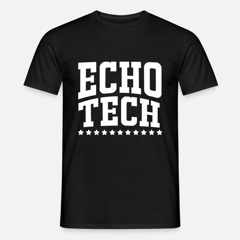 Kardiographie Kardiogramm - Männer T-Shirt - Schwarz