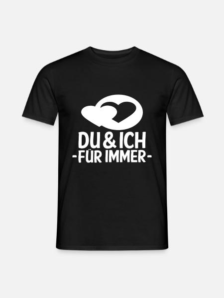 Du & Ich für Immer - Männer T-Shirt - Schwarz